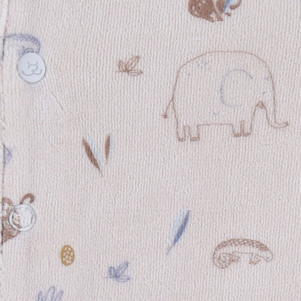 Noukie's Pyjama velours beige Jungle unisexe