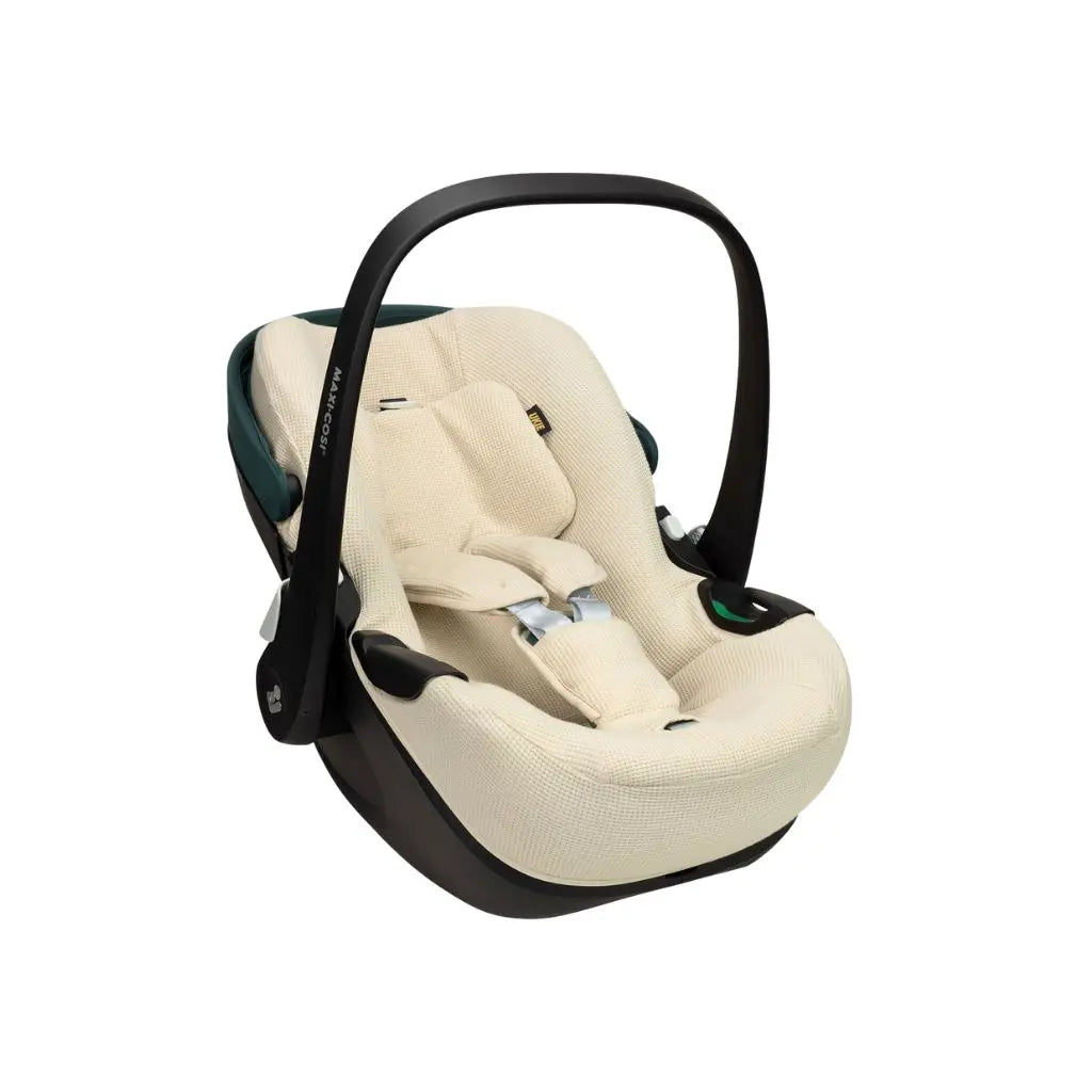 Ukje Housse de siège-auto pour Maxi-Cosi Pebble 360 Groupe 0 en tissu gaufré beige