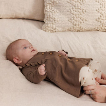 Feetje Jurk ruches Dancing In The Moonlight Brown