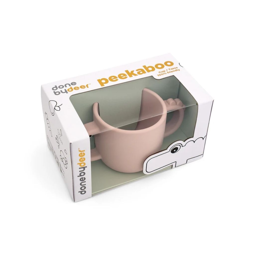 Done by Deer Gobelet d'apprentissage Silicone Peekaboo Croco 170 ml Powder
