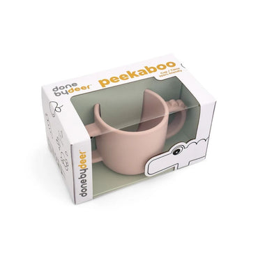 Done by Deer Gobelet d'apprentissage Silicone Peekaboo Croco 170 ml Powder