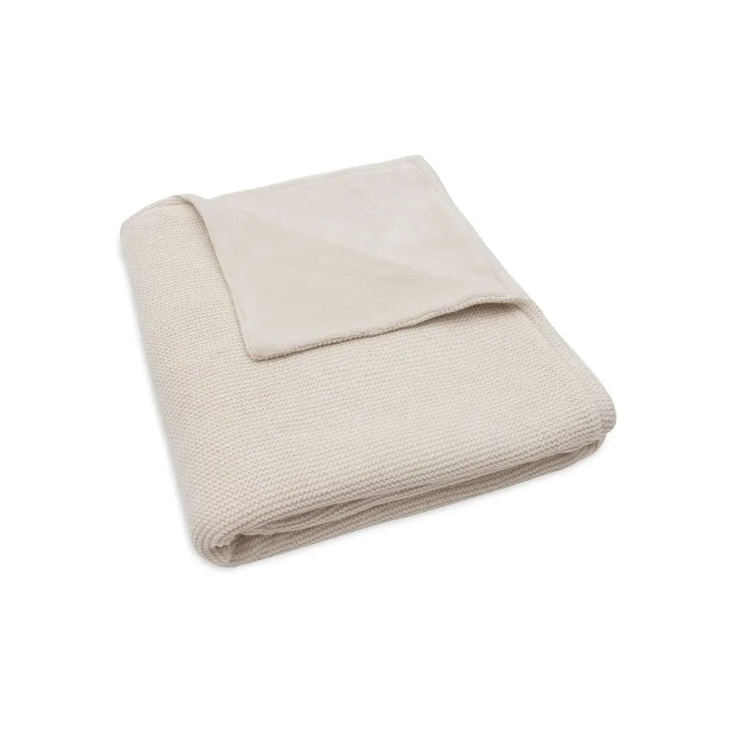 Jollein Couverture pour lit Basic Knit Oatmeal/Velvet 100 x 150 cm