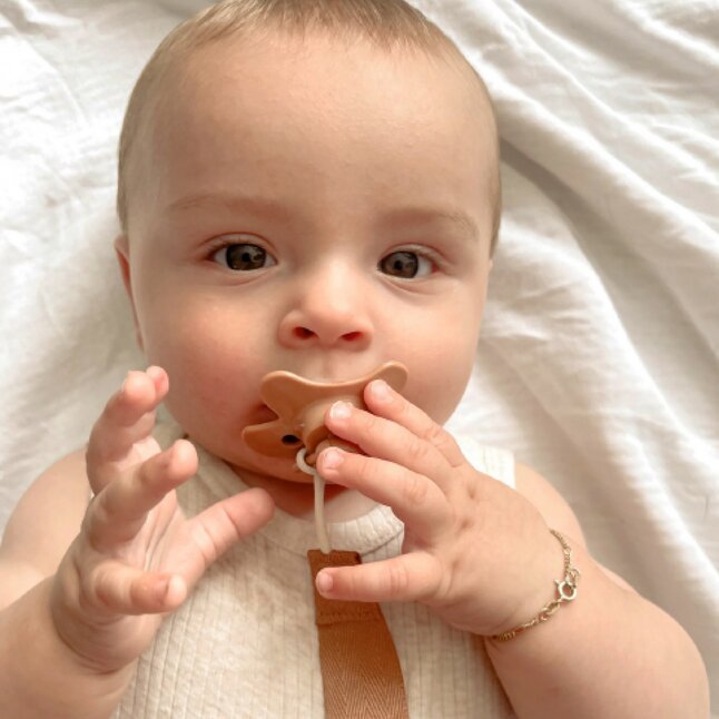 Difrax Sucette + 6 mois Natural Pure Collection Caramel Beige