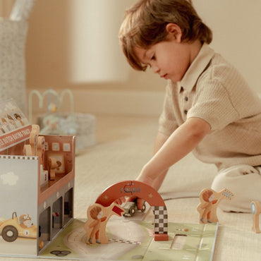 Little Dutch Houten Speelkoffer met racebaan