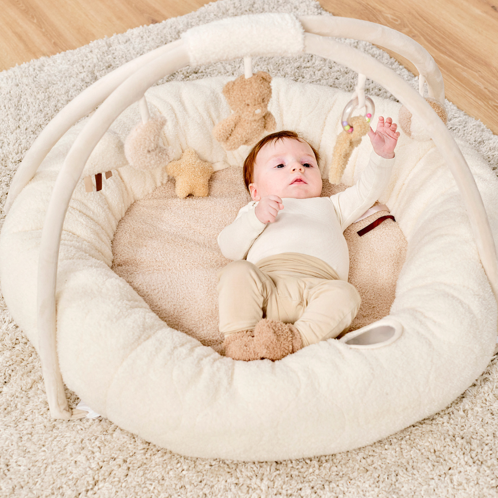 Nattou Tapis d'éveil/pouf avec arches écru