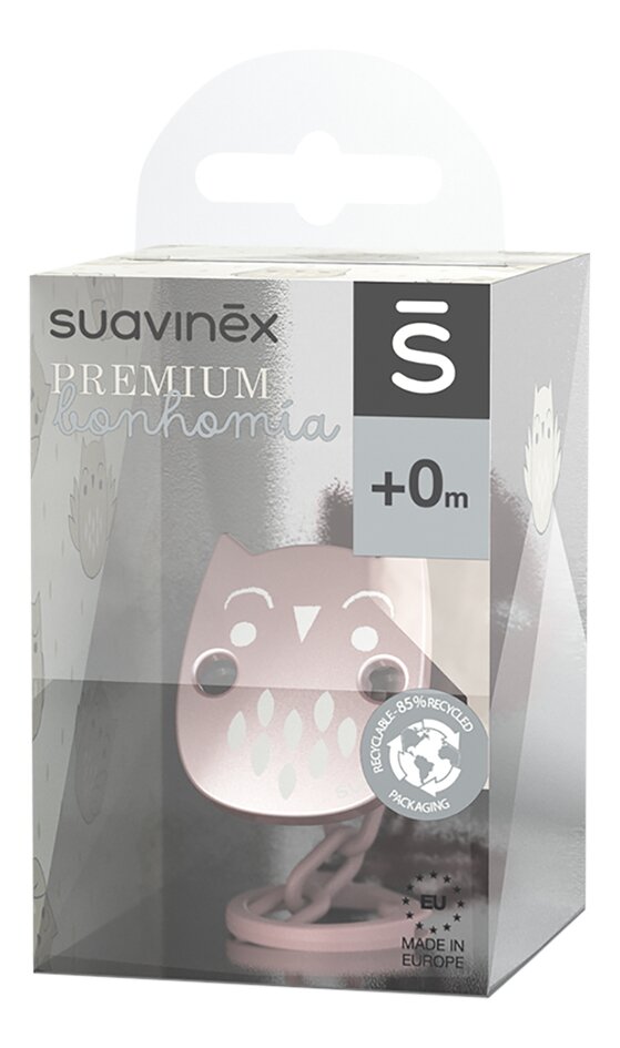 Suavinex Bonhomia Attache-sucette Owl Pink