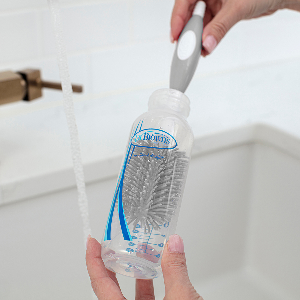 Dr. Brown's Flessenborstel Natural Flow grijs