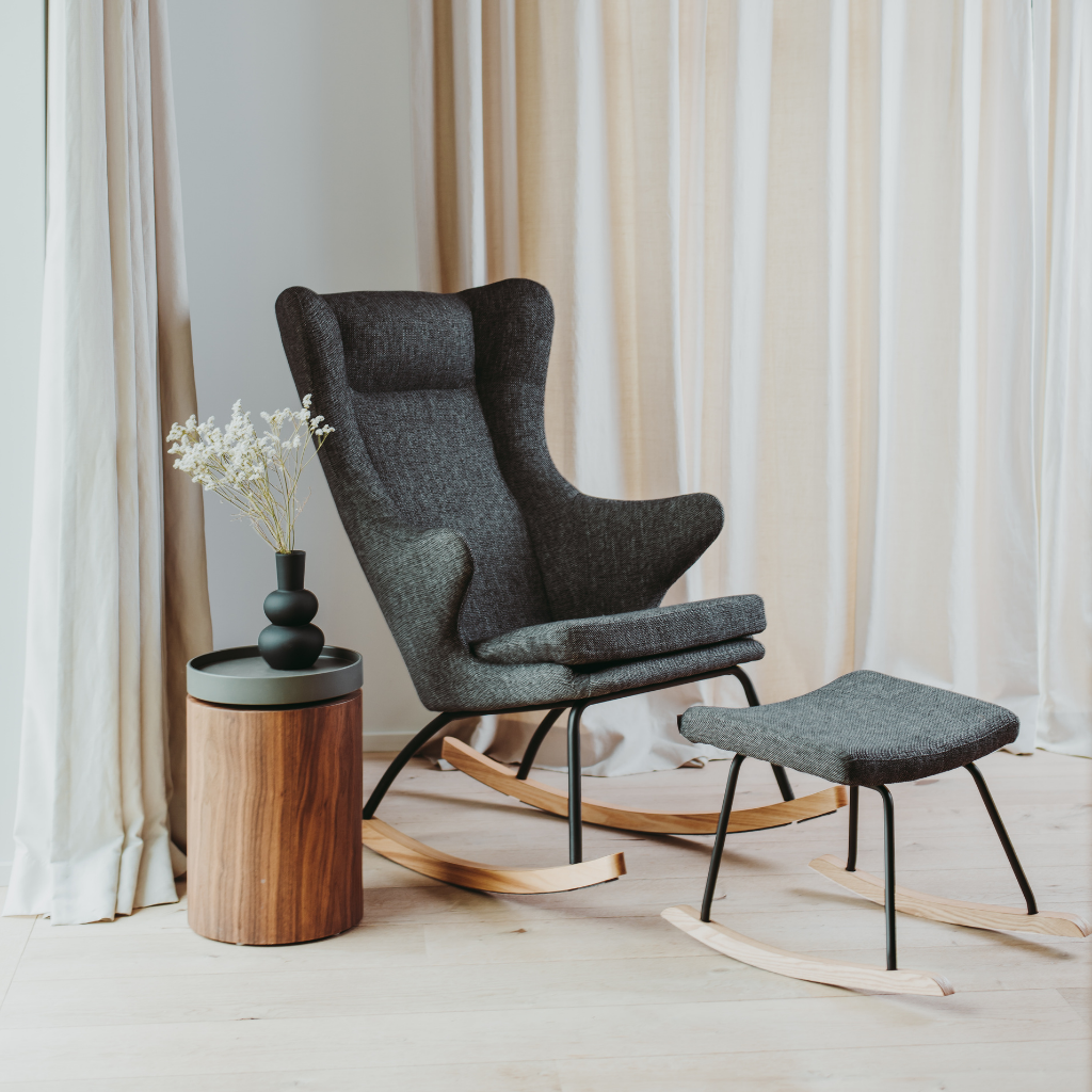 Quax Chaise à bascule Rocking Chair De Luxe Adult Black