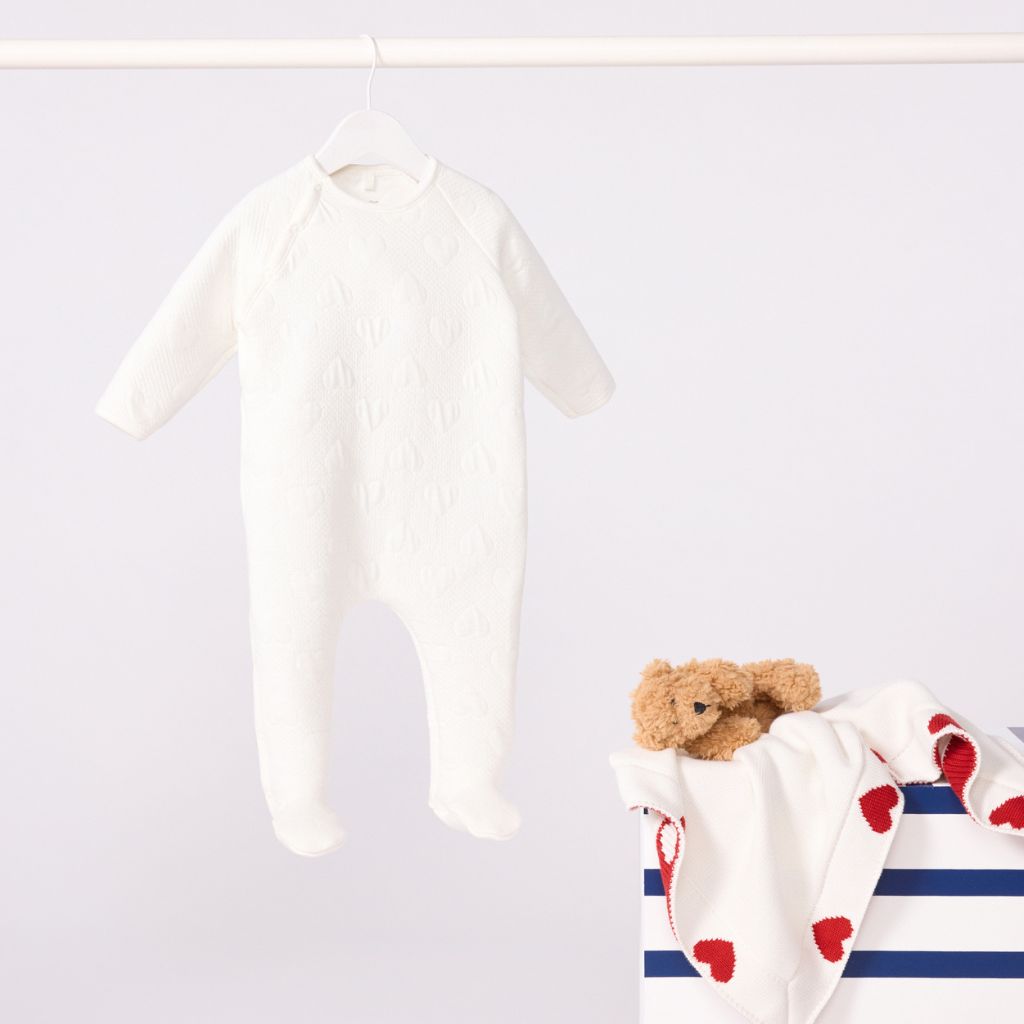 Petit Bateau Pyjama en tubic blanc