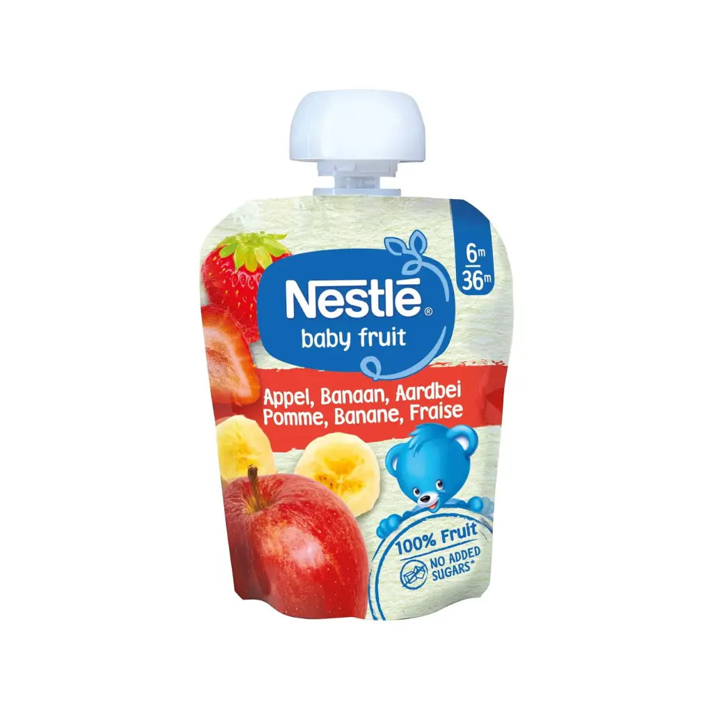 Nestle Compote BABY FRUIT Appel Banaan Aardbei 90g - 4 stuks