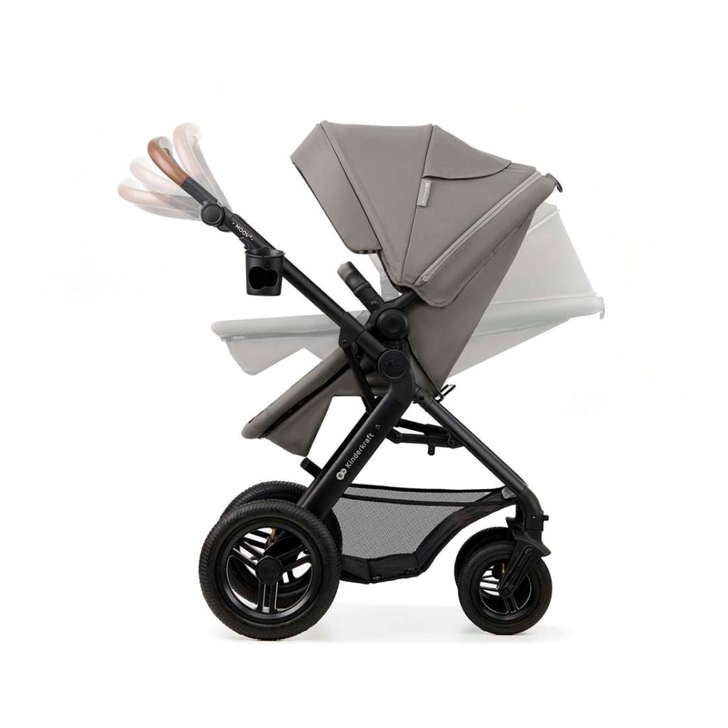 Kinderkraft Kinderwagen MOOV 2 AIR met autostoel lichtgrijs
