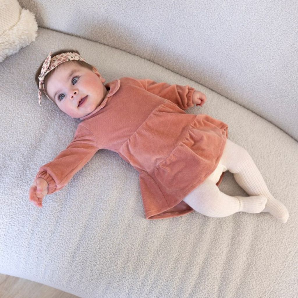 Feetje Robe velours rib Woodland Bloom Mauve