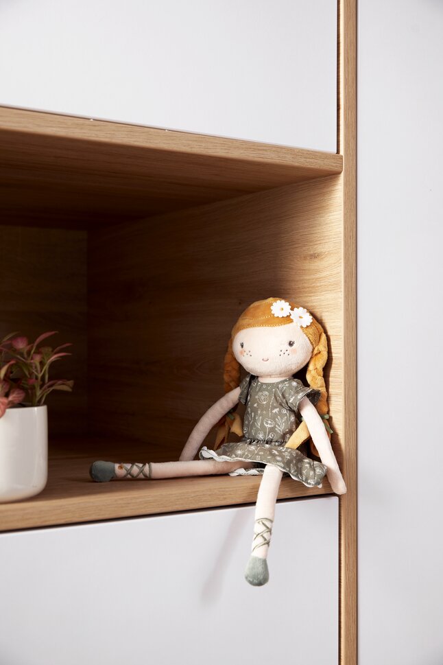 Quax Chambre de bébé 3 pièces (lit + commode + armoire 2 portes) Loft White