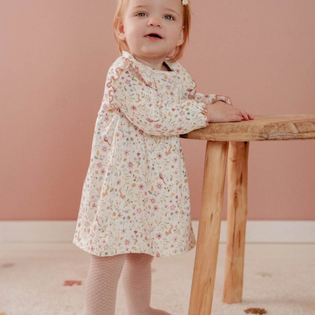 Little Dutch Robe à manches longues Fairy Garden rose