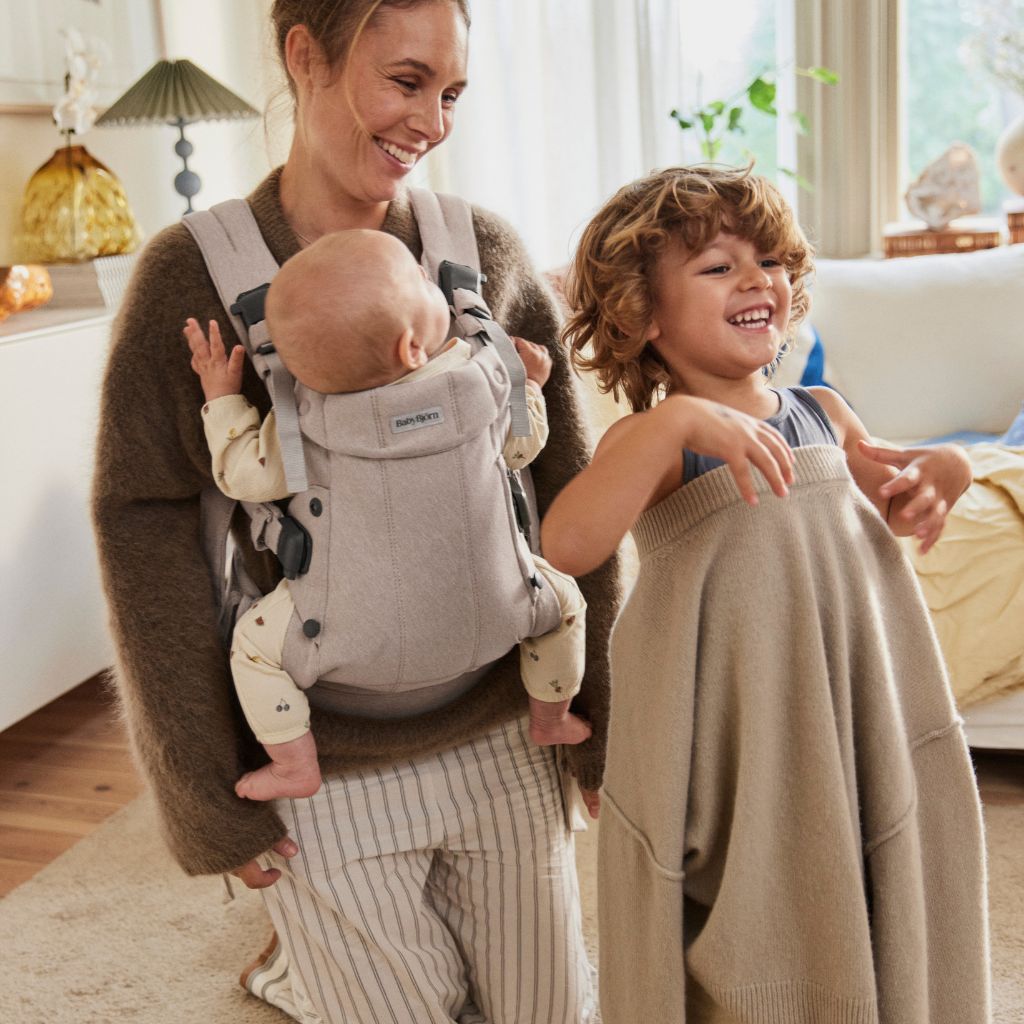 BabyBjörn Porte-bébé Harmony en tissu mélangé tissé Beige clair