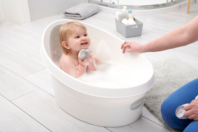 Shnuggle Baignoire pour enfants blanc-gris clair