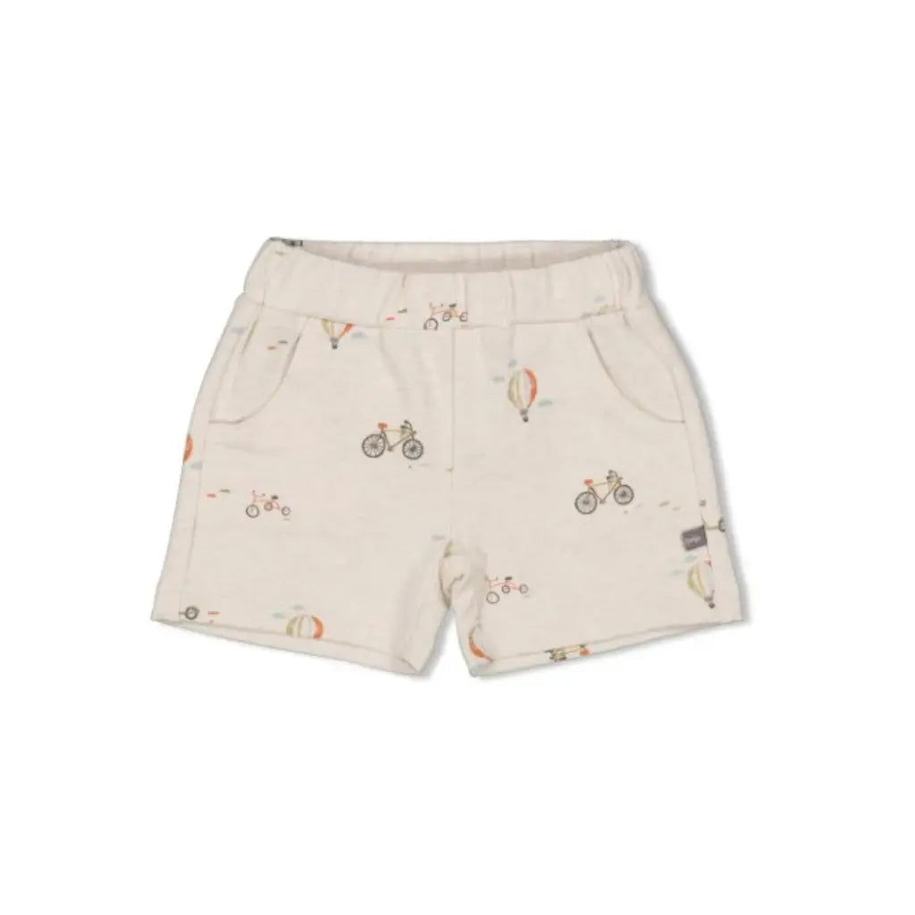 Feetje Short AOP - Mini Adventurer m 80 Offwhite Melange Jongens