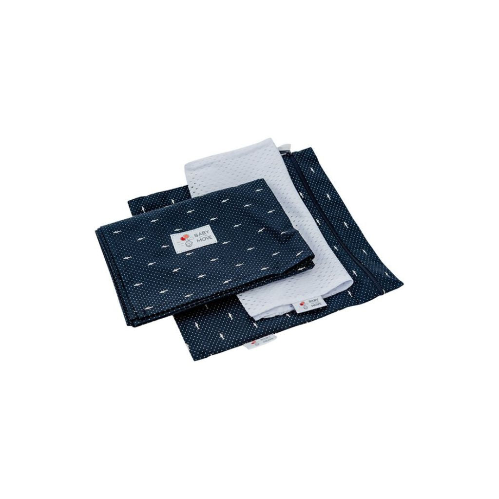 Baby on the Move Châle/écharpe d'allaitement bleu/écru