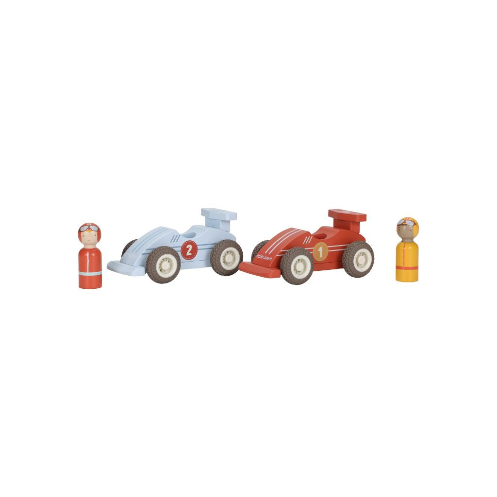Little Dutch Voitures de course à friction en bois