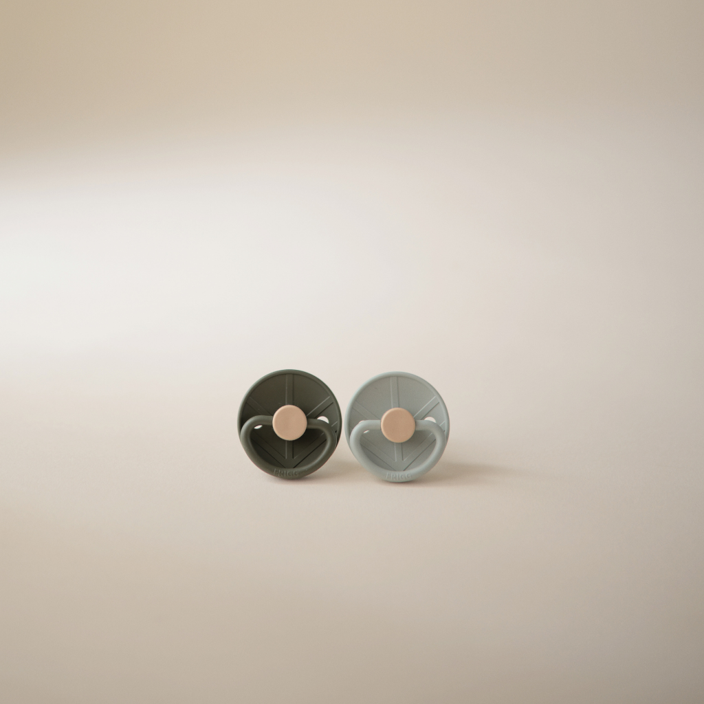 FRIGG Fopspeen + 6 maanden Little Viking silicone Sage/Olive - 2 stuks