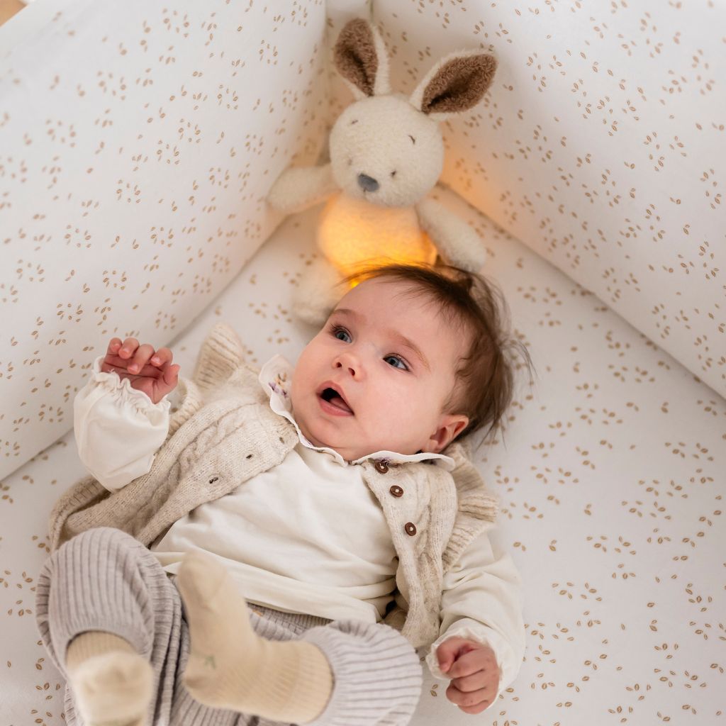 Nattou Knuffel nachtlamp Teddy/Nightlights Mini Sleepy konijn vanille