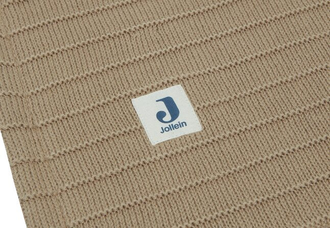 Jollein Couverture pour berceau ou parc Velvet Pure Knit Biscuit
