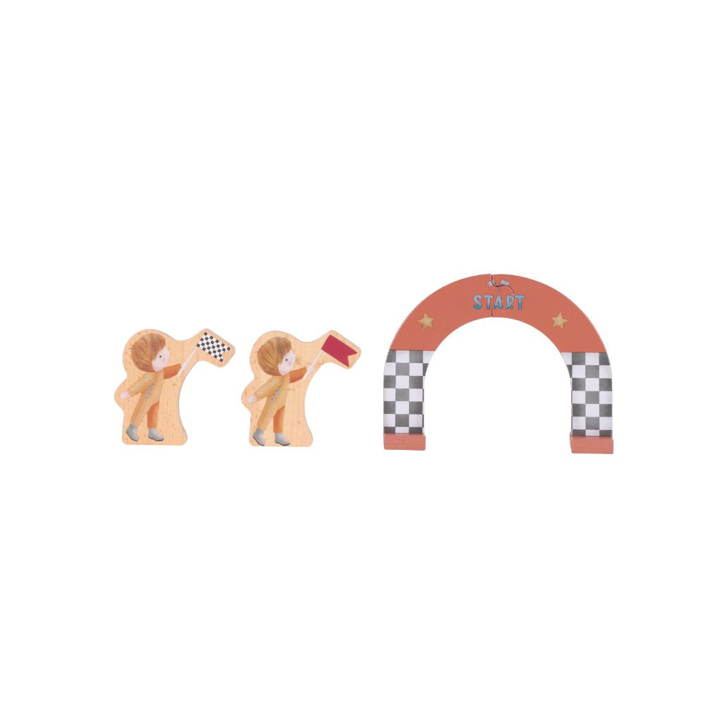 Little Dutch Houten Speelkoffer met racebaan