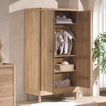 Jaxx 3-delige babykamer (Babybed + commode + kleerkast 2 deuren) Forrest Eik