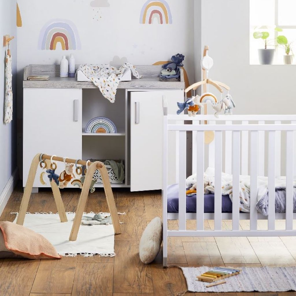 Transland Chambre de bébé 2 pièces (lit évolutif + commode) Alisa