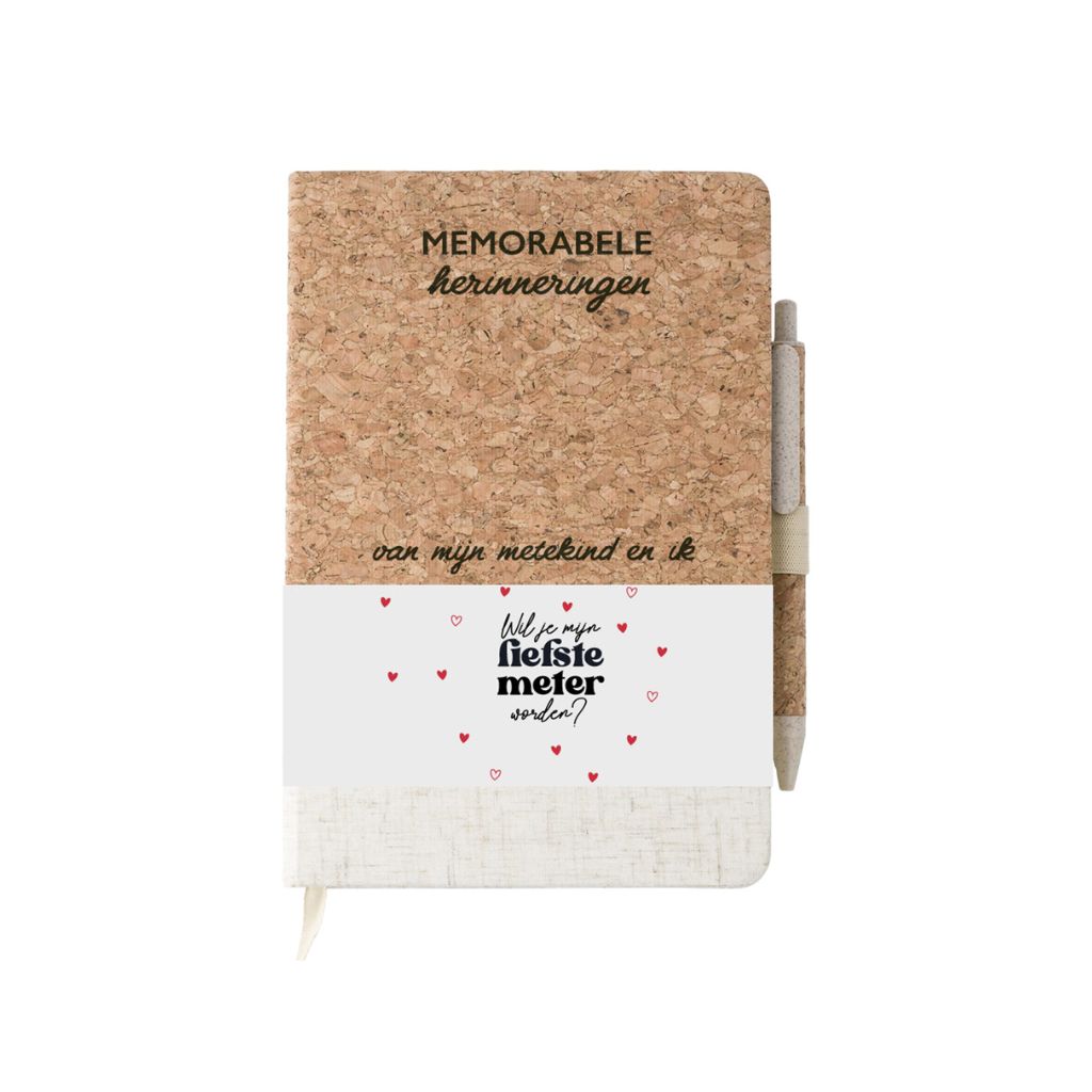 Minimou Notitieboek met pen "Mooie herinneringen van mijn metekind en ik"