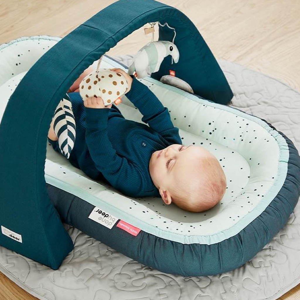 Babynestje, cozy nest plus, dreamy dots, blue