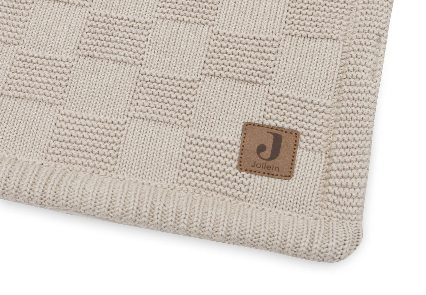 Jollein Couverture pour berceau Box Knit Warm Sand/Velvet 75 x 100 cm