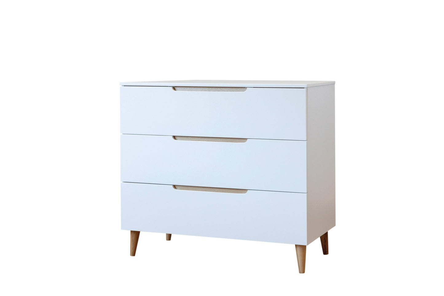 Pericles Chambre 3 elements (lit L 14 x Lg 7 cm - commode - armoire 5 portes) Boho White