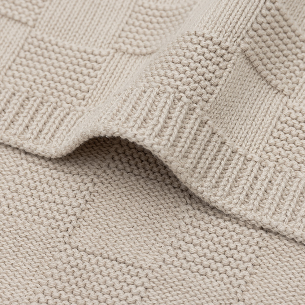 Jollein Couverture pour berceau Box Knit Warm Sand 100 x 150 cm