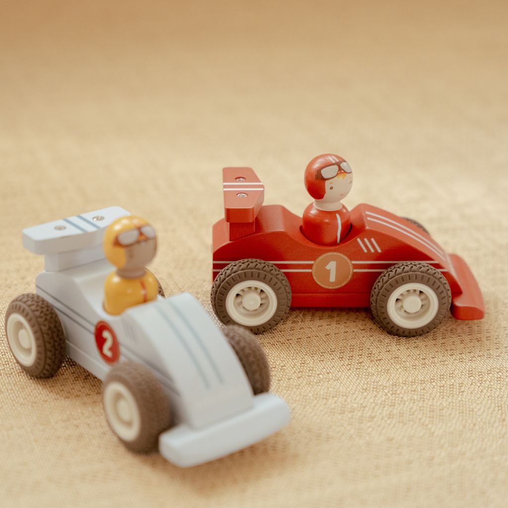 Little Dutch Voitures de course à friction en bois