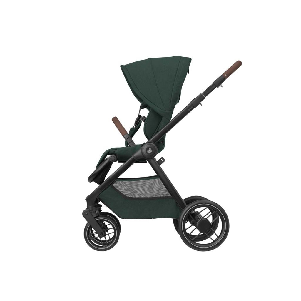 Maxi-Cosi Kinderwagen 5 in 1 Oxford Twillic Green + Sense draagmand + adapter + autostoel Pebble 360 pro 2 + basis Familyfix 360 Pro