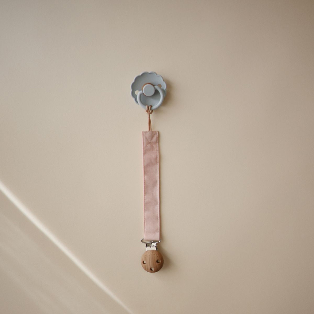 Mushie Fopspeenhouder Blush/Cream - 2 stuks