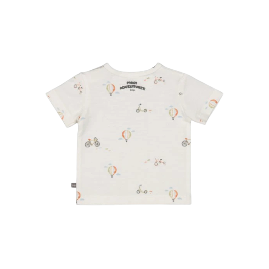 Feetje T-shirt AOP - Mini Adventurer m 68 Offwhite Jongens