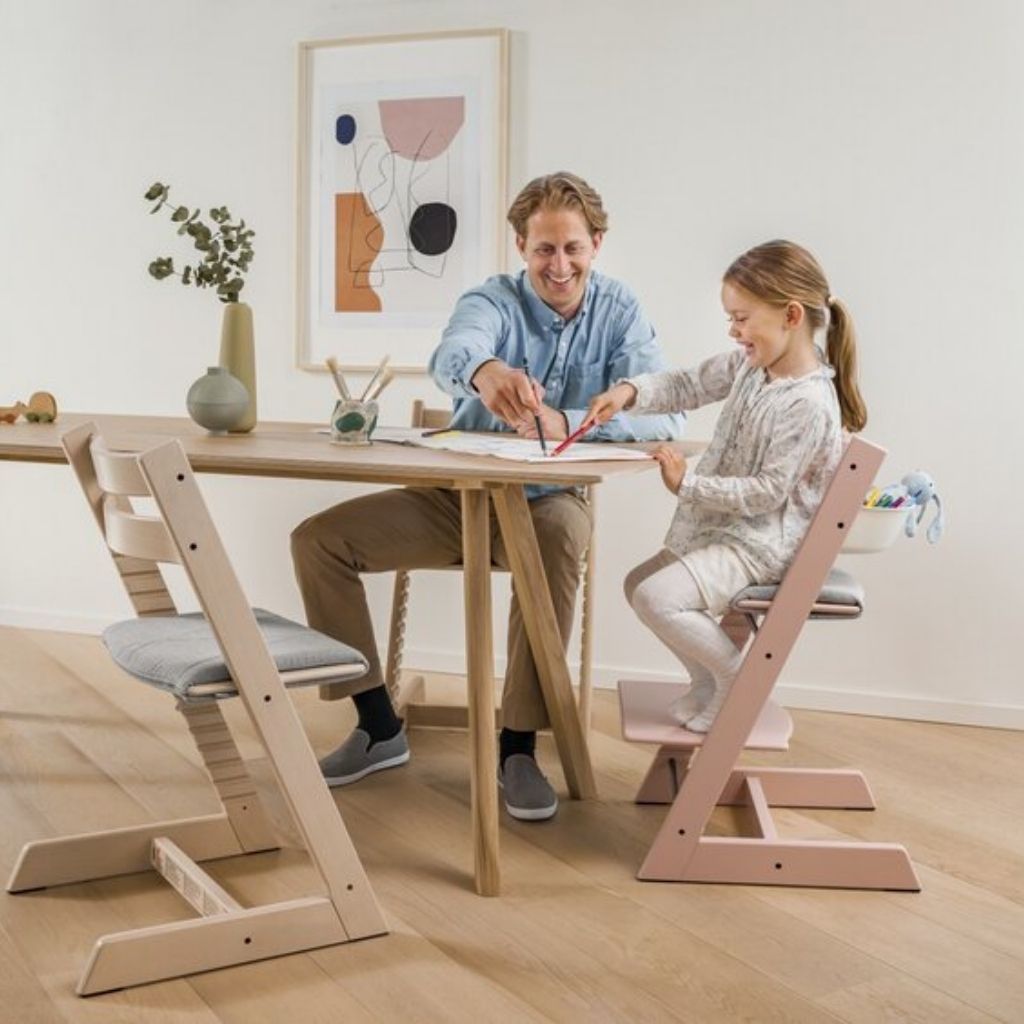 Stokke® Eetstoel Tripp Trapp® + beugel Baby Set² Serene Pink