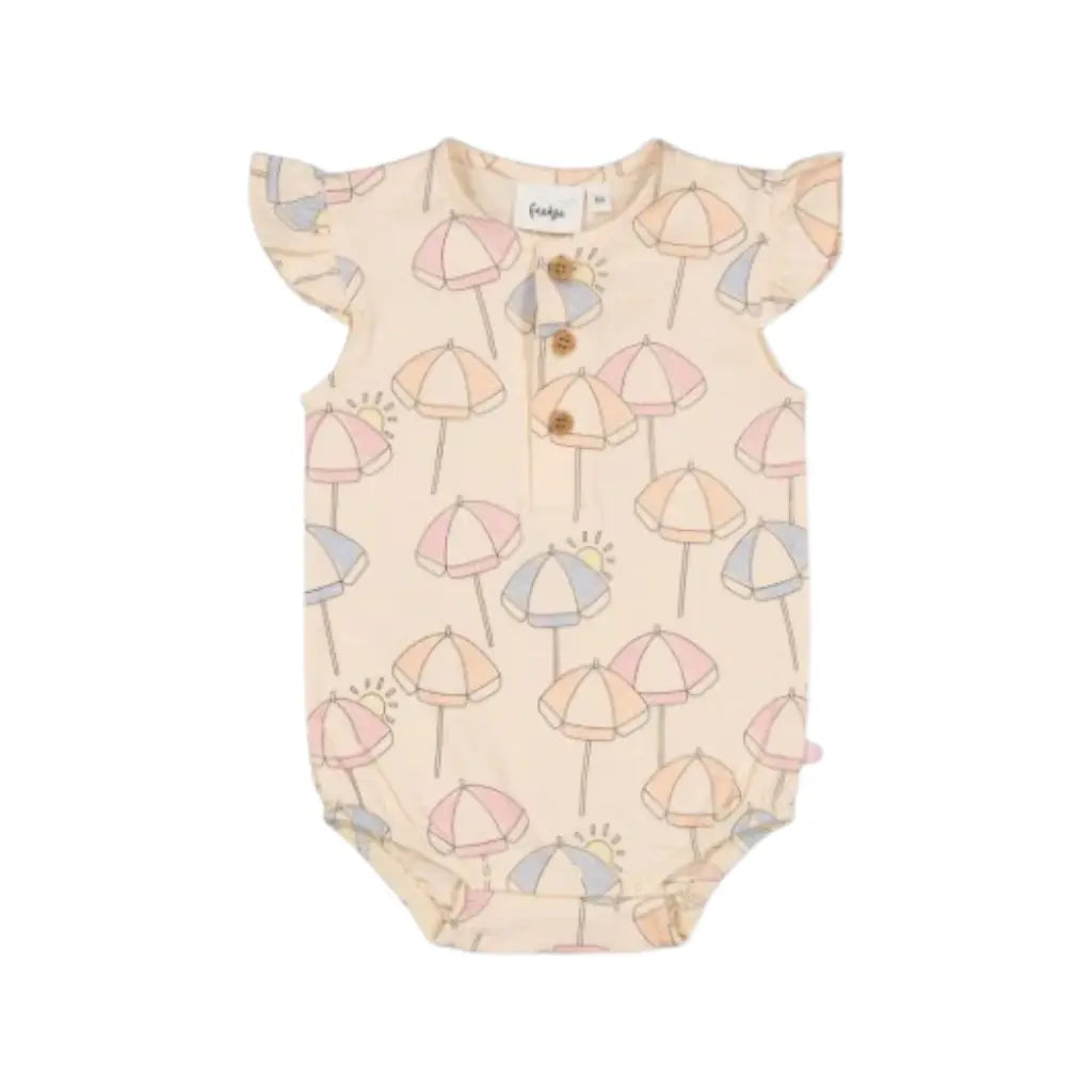 Feetje Romper AOP Sunshine m 56 Peach Meisjes