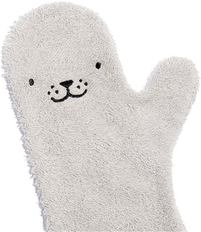 Nifty Washandje Shower Glove Zeehond grijs