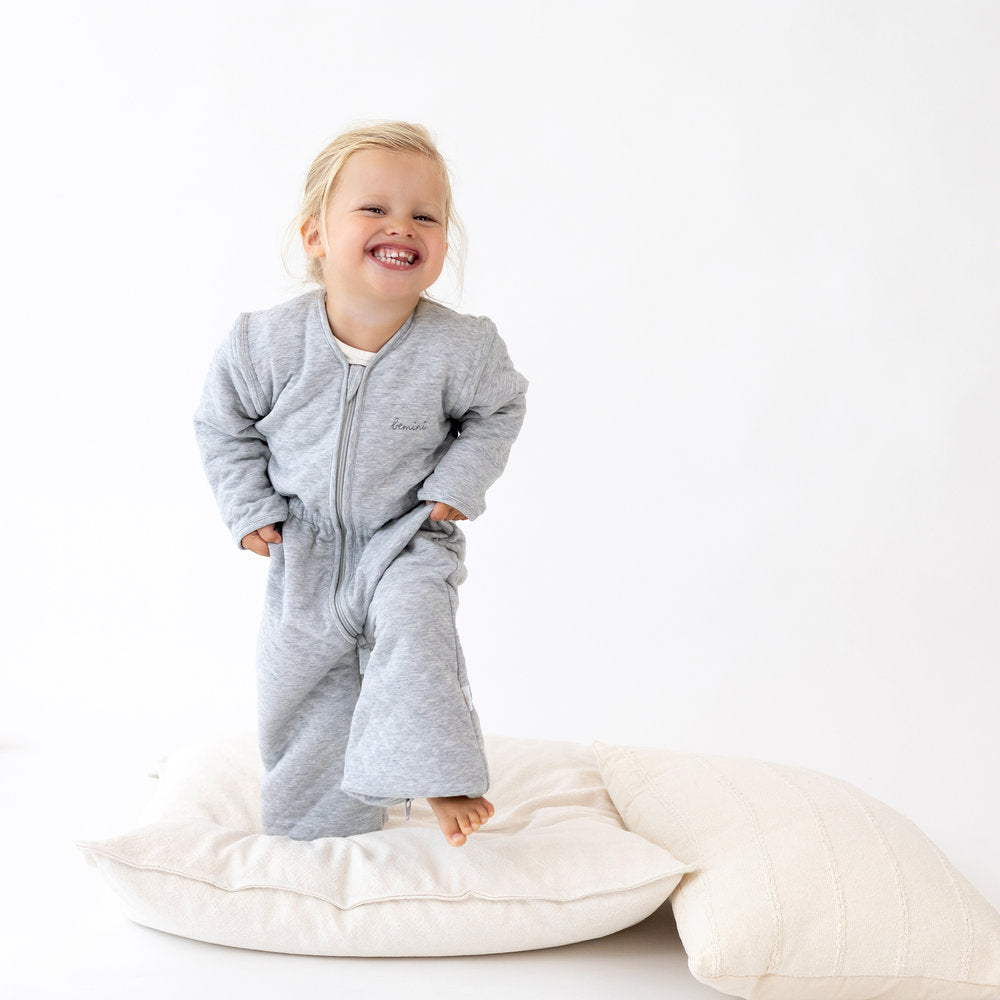 Bemini Slaapzak middenseizoen Magic Bag Pady Quilted Jersey 100 cm grijs
