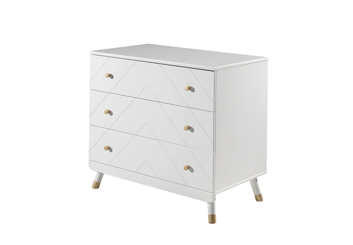 Jaxx 2-delige babykamer (bed + commode) Billy Terra Roze/wit
