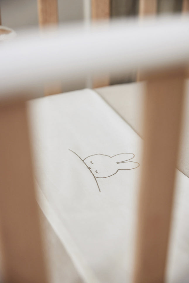 Jollein Drap-housse pour lit Miffy Nougat Lg 60 x L 120 cm