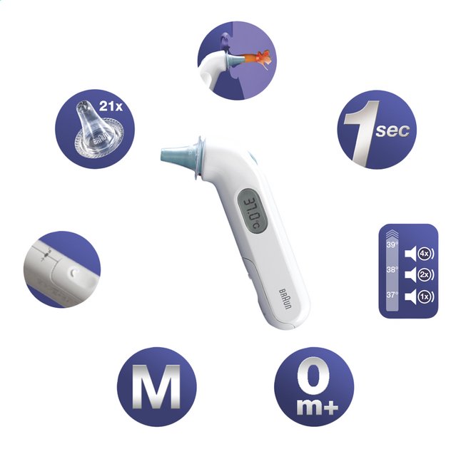 Braun Infrarood koortsthermometer ThermoScan 3 IRT3030
