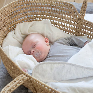 Bemini Couverture d'automne/hiver Stary coton/jersey blanc/gris