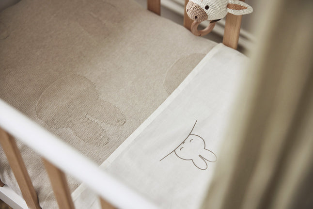 Jollein Drap-housse pour lit Miffy Nougat Lg 60 x L 120 cm