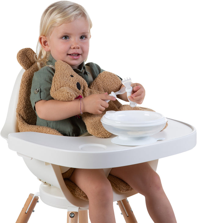 Childhome Coussin réducteur pour chaise haute Evolu 2 Teddy blanc/beige