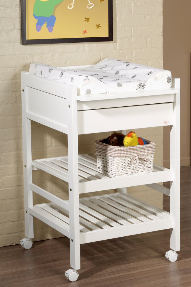 Troll Luiertafel met lade Loft wit