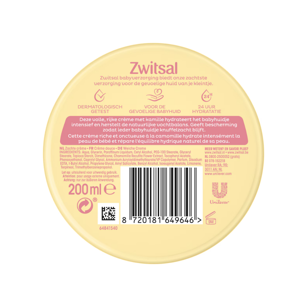 Zwitsal Crème douce 200 ml